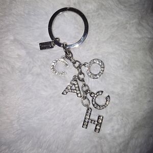 Coach 2000's Silver Keychain with Swarovski Crystals